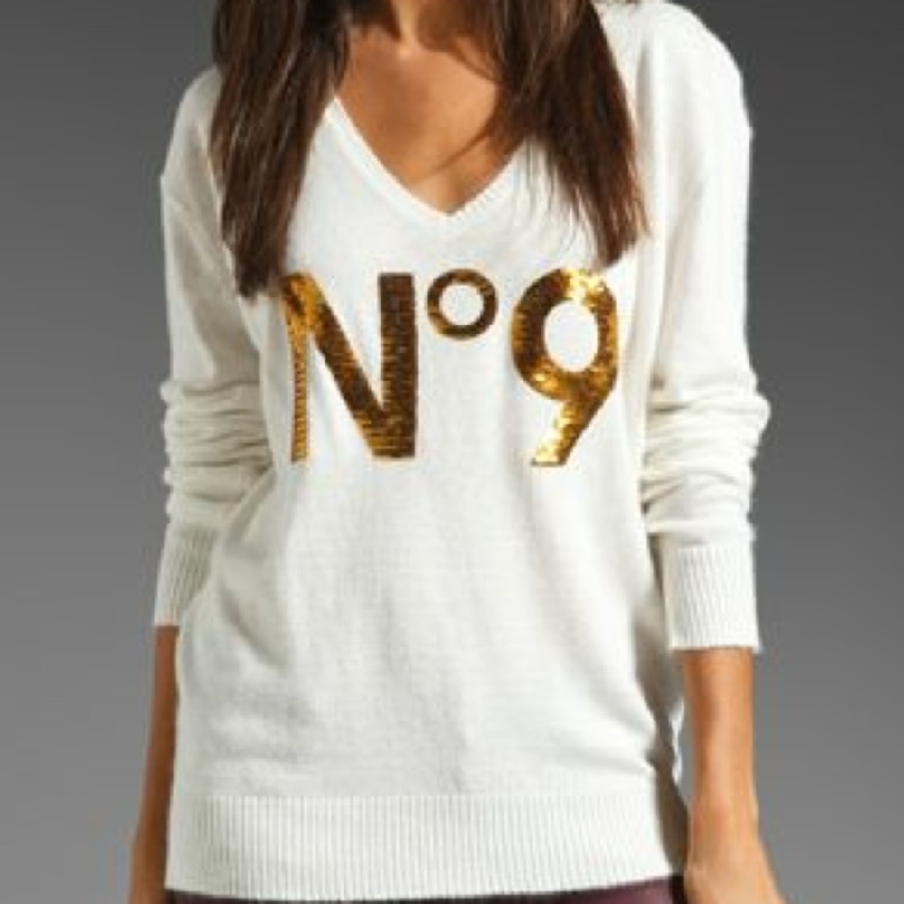 White Label sequin Number 9 Sweater